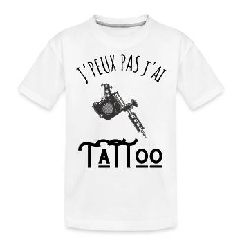 je peux pas j'ai tattoo - T-shirt bio Premium Enfant - blanc - Devant
