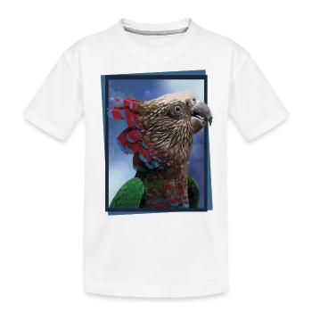 The cacique parrot - Kids' Premium Organic T-Shirt - white - Front