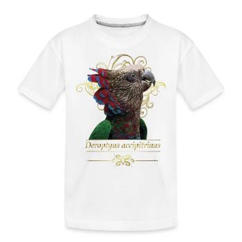 The cacique parrot - Kids' Premium Organic T-Shirt - white - Front