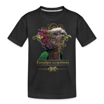Le perroquet cacique - T-shirt bio Premium Enfant - noir - Devant