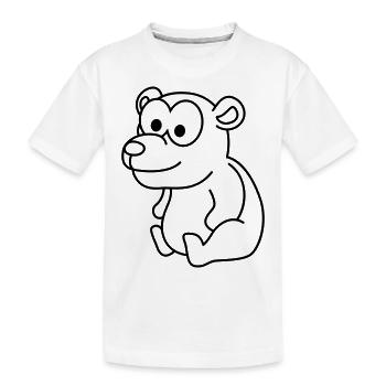Fumetto Orso - Maglietta ecologica premium per bambini - bianco - Fronte