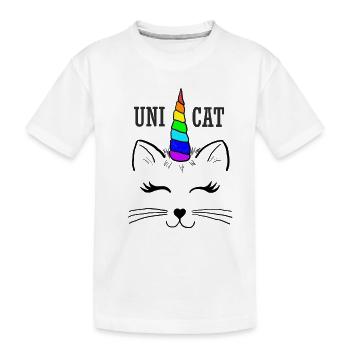Uni Cat : Diese Katze ist ein Unikat - Geschenk - Kinder Premium Bio T-Shirt - Weiß - Vorne