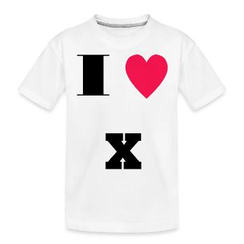 J’aime X - T-shirt bio Premium Enfant - blanc - Devant