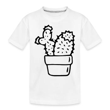 Kaktus Kakteen Geschenkidee - Kinder Premium Bio T-Shirt - Weiß - Vorne