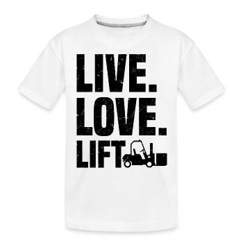 Conducteur de chariot élévateur | Cadeaux professionnels pour chariots élévateurs - T-shirt bio Premium Enfant - blanc - Devant