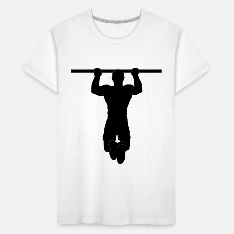pull up - Pull-up - Calisthenics sport Kids' Premium Organic T-Shirt