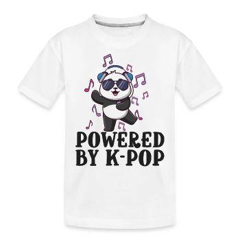Alimenté par K-Pop Panda Kpop Merch K-pop Merch - T-shirt bio Premium Enfant - blanc - Devant