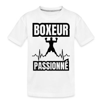 boxeur passionné - T-shirt bio Premium Enfant - blanc - Devant