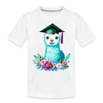 Certificat de fin d’études en alpaga - T-shirt bio Premium Enfant - blanc - Devant