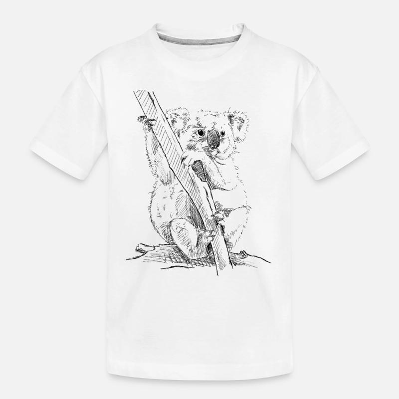 Koala - Kinder Premium Bio T-Shirt - Weiß