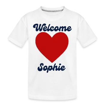 Sophie willkommen - Kinder Premium Bio T-Shirt - Weiß - Vorne