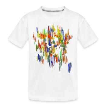 Abstrakt - Kinder Premium Bio T-Shirt - Weiß - Vorne