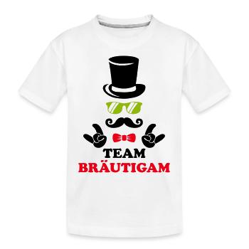 Team Groom - Kids' Premium Organic T-Shirt - white - Front