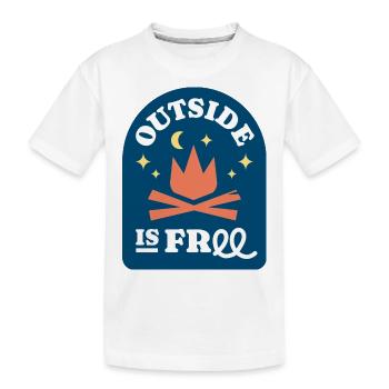 Outside is Free - T-shirt bio Premium Enfant - blanc - Devant