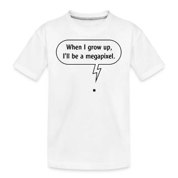 Quand je serai grand, je serai un mégapixel. (B / Esquisse) - T-shirt bio Premium Enfant - blanc - Devant