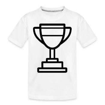 trophy - Kids' Premium Organic T-Shirt - white - Front