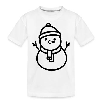 Bonhomme de neige - T-shirt bio Premium Enfant - blanc - Devant
