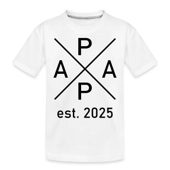 Papa 2025 - Kinder Premium Bio T-Shirt - Weiß - Vorne