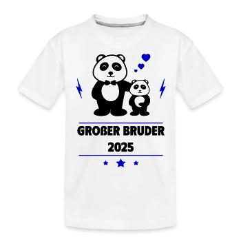 Großer Bruder 2025 - Kinder Premium Bio T-Shirt - Weiß - Vorne