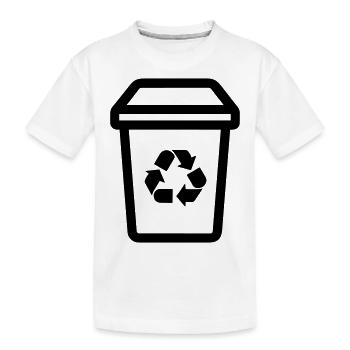 dustbin - Kids' Premium Organic T-Shirt - white - Front