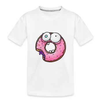 Beignet drôle - T-shirt bio Premium Enfant - blanc - Devant