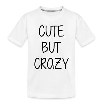 Mignon mais fou - Citation cool - Doux mais fou - T-shirt bio Premium Enfant - blanc - Devant