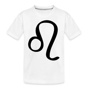 Löwe Sternzeichen - Kinder Premium Bio T-Shirt - Weiß - Vorne