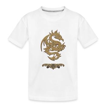 Merveilleux dragon chinois - T-shirt bio Premium Enfant - blanc - Devant