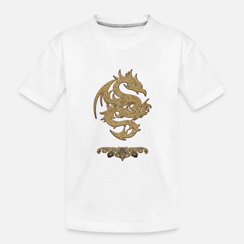Wundervoller chinesischer Drache - Kinder Premium Bio T-Shirt - Weiß