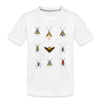insectes moustiques abeille piqûre vue voler bug - T-shirt bio Premium Enfant - blanc - Devant