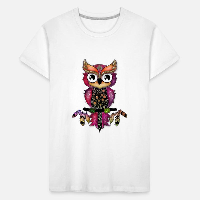 Süße elegante Eule Kinder Premium Bio T-Shirt