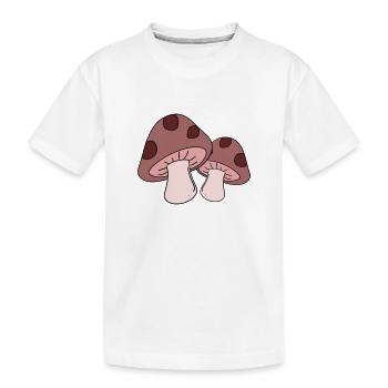 Pilze sammeln Pilzsammler Pilz - Kinder Premium Bio T-Shirt - Weiß - Vorne