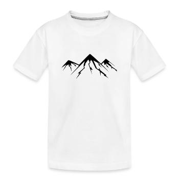 Berg Berge - Kinder Premium Bio T-Shirt - Weiß - Vorne