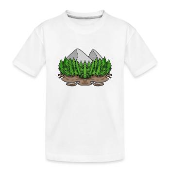 Montagne montagne - T-shirt bio Premium Enfant - blanc - Devant