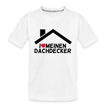 Dachdecker - Kinder Premium Bio T-Shirt - Weiß - Vorne