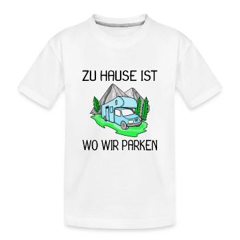 Wohnmobil Wohnwagen Camping - Kinder Premium Bio T-Shirt - Weiß - Vorne