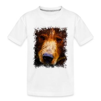 Ours ours brun yeux - T-shirt bio Premium Enfant - blanc - Devant