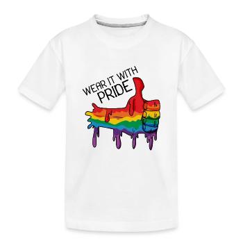 Cadeau De Pride Gay - T-shirt bio Premium Enfant - blanc - Devant