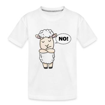 Schaf Nein - Kinder Premium Bio T-Shirt - Weiß - Vorne