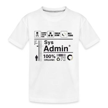 administrateur système ordinateur nerd pc kit programmeur humour lo - T-shirt bio Premium Enfant - blanc - Devant