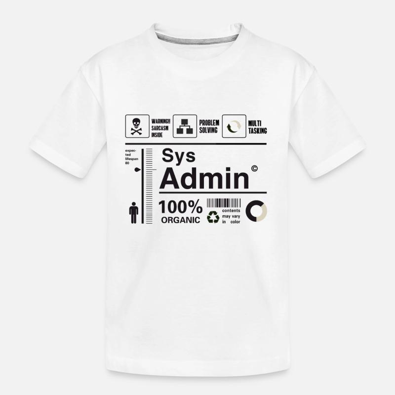 administrateur système ordinateur nerd pc kit programmeur humour lo - T-shirt bio Premium Enfant - blanc