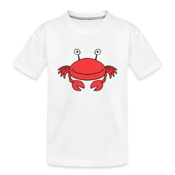 Krabbe - Kinder Premium Bio T-Shirt - Weiß - Vorne