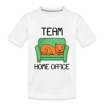 Home Office - Kids' Premium Organic T-Shirt - white - Front