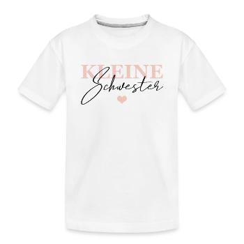 Kleine Schwester - Kinder Premium Bio T-Shirt - Weiß - Vorne