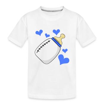 Bouteille de lait Garçon enceinte naissance - T-shirt bio Premium Enfant - blanc - Devant