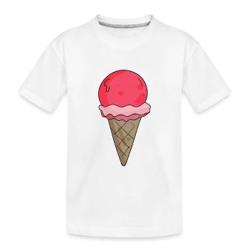 Eis - Kinder Premium Bio T-Shirt - Weiß - Vorne