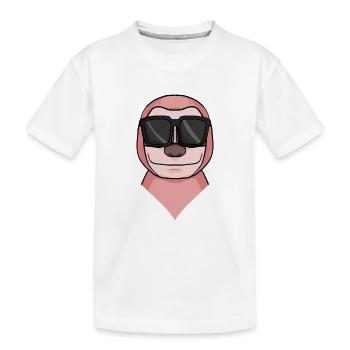 Paresseux avec des lunettes - T-shirt bio Premium Enfant - blanc - Devant