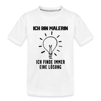 Malerin Beruf Ausbildung - Kinder Premium Bio T-Shirt - Weiß - Vorne