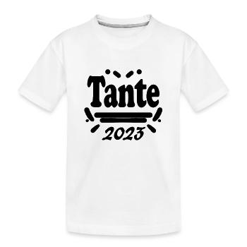 Tante 2023 - Tante werden - Kinder Premium Bio T-Shirt - Weiß - Vorne