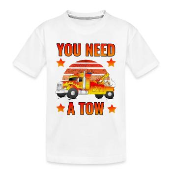 Tow truck operator tow truck driver - Kids' Premium Organic T-Shirt - white - Front